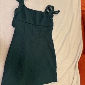 Trixxi Teal Textured Mini Dress